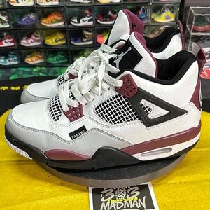Jordan 4 Retro Paris Saint-Germain Bordeaux Size 8M/9.5W  VNDS